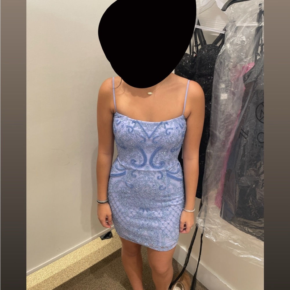Alyce Paris Purple Mini Bodycon Dress for Cocktail